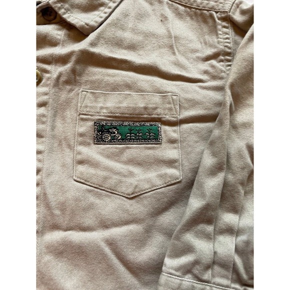 Vintage Gymboree Tan Collared Button Down Pocket Shirt Toddler Size Medium 2T-3T - Picture 4 of 11